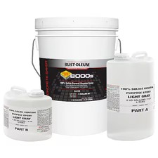Rust-Oleum 388961 Epoxy Coating, Flat Finish, Light Gray, Solvent Base