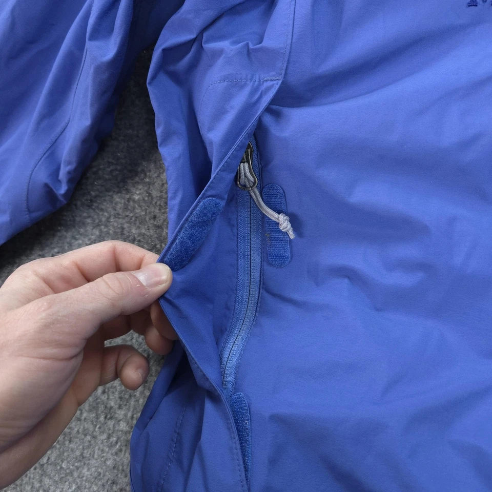 Jaqueta Marmot Feminina Grande Azul Gore Tex Com Capuz Esqui Casaco de Neve Externo - Imagem 3 de 4