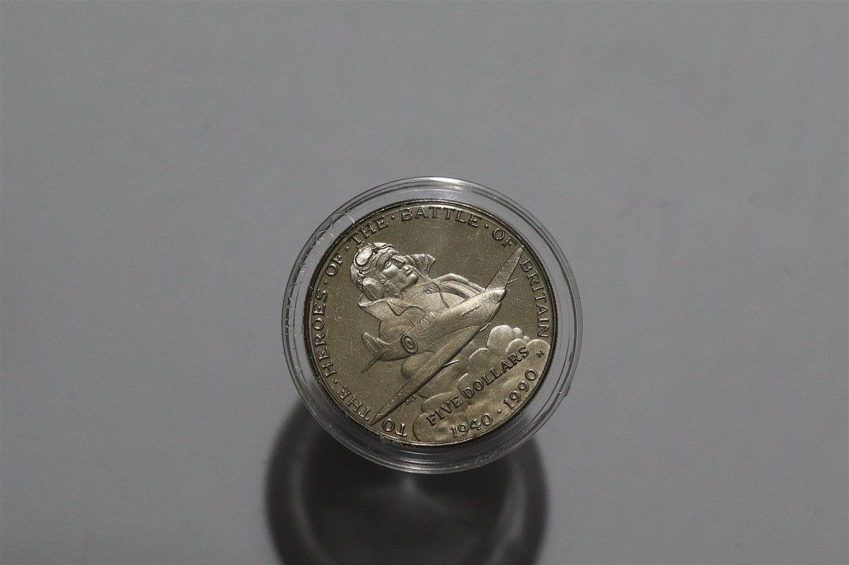 ?? ???? MARSHALL ISLANDS 5 DOLLARS 1990 BATTLE OF BRITAIN B90 #1205