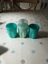 3 botki plastikowe kubki dziecięce zielone