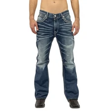 ARIAT Jeans Mens Size 33/30 Blue Relaxed Fit Bootcut Western Workwear