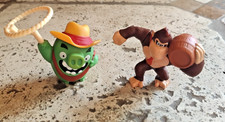 Angry Birds Cowboy Green Pig Hog and Donkey Kong McDonalds Happy Meal Toys