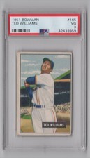 1951 BOWMAN TED WILLIAMS PSA 3 BOSTON RED SOX #165