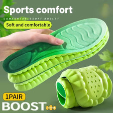 1Pair Sport PU Insoles Shock Absorb Breathable Cushion Anti Odor US  
