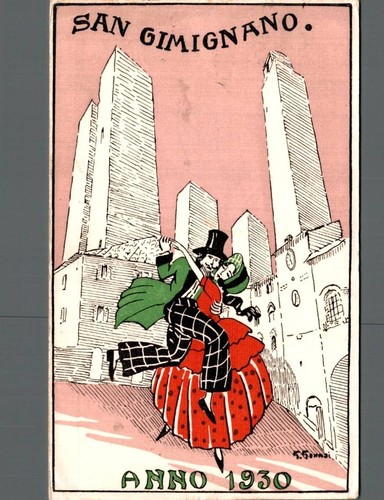 Siena S. Gimignano Grandi Corsi Maskerati 1930 F. klein verschickt
