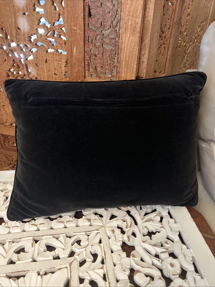 Travesseiro vintage bordado gato estranho 11x14 mouse fruta borgonha cetim reverso - Imagem 4 de 4