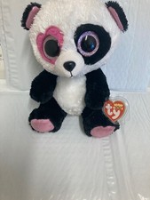Ty Beanie Boos💜Mandy The Panda Bear 9" Medium New MWMT
