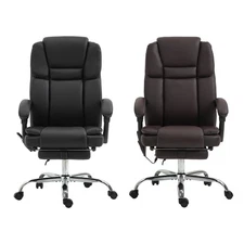 Vinsetto Vibration Massage Office Chair with Heat, PU Leather