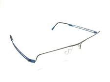 LINDBERG 3009 Col.80 Blue Half Rimless Eyeglasses Frames 50-18-130 Denmark NEW