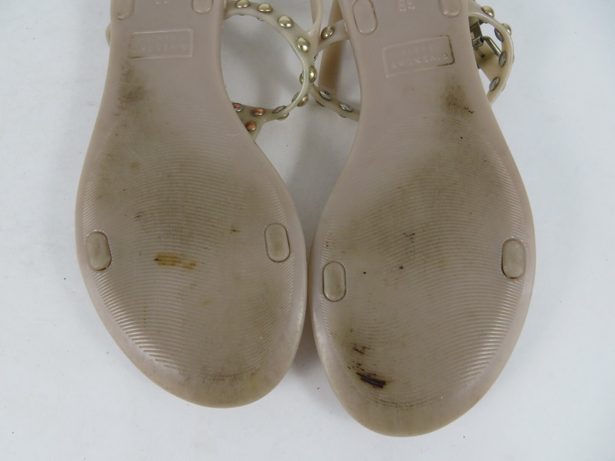 【関税&送料込み】Givenchy Sandals Givenchy Sandals Womens 9 T-Strap Chain Link Jelly Beige