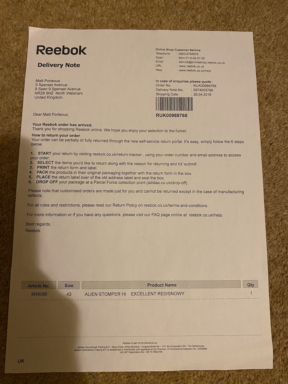 Reebok alien stompers, Size uk 9 image 6