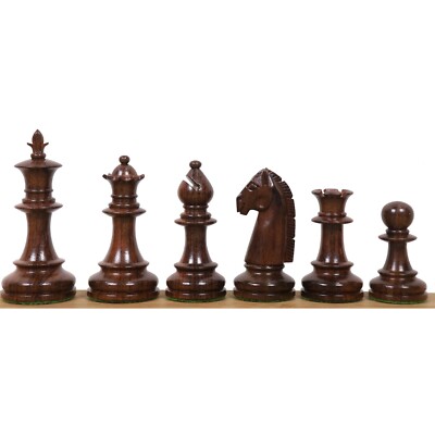 3,5 ''Persischer Ritter Staunton Schachfiguren Nur Set - Gewichteter Rosenholz