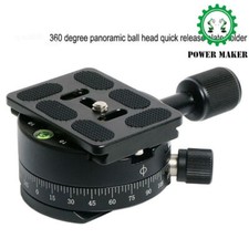 Panoramic Photography 360 Tripod Head Mount Quick Release Plate for DSLR Camera