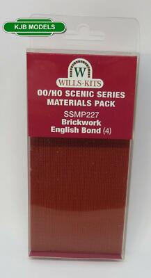 Brandneu in Originalverpackung OO Stärke WILLS SSMP227 Mauerwerk, englische Bindung (4er-Pack) - Kunststoff-Kit