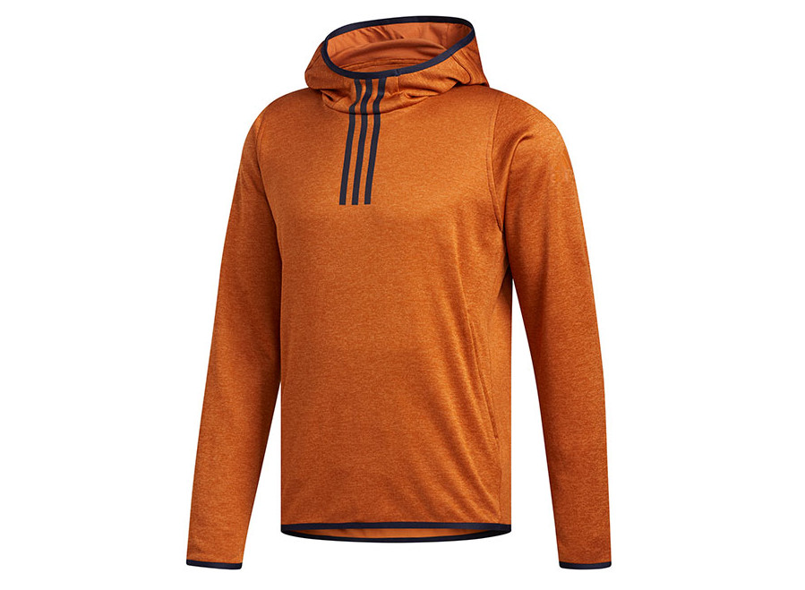 Мужская толстовка Adidas Mens Training FreeLift Climawarm с капюшоном в 3 полосы, цвет Tech Copper