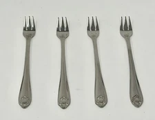 Oneida Royal Shell Set of 4 Seafood / Cocktail Forks 6"