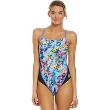 Michael Phelps MP Racer Back One Piece Training Swimsuit Vintage Rebel 26 NWT