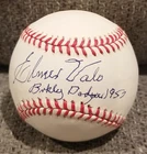 Elmer Valo Signed Autographed National League Baseball Brooklyn Dodgers PSA