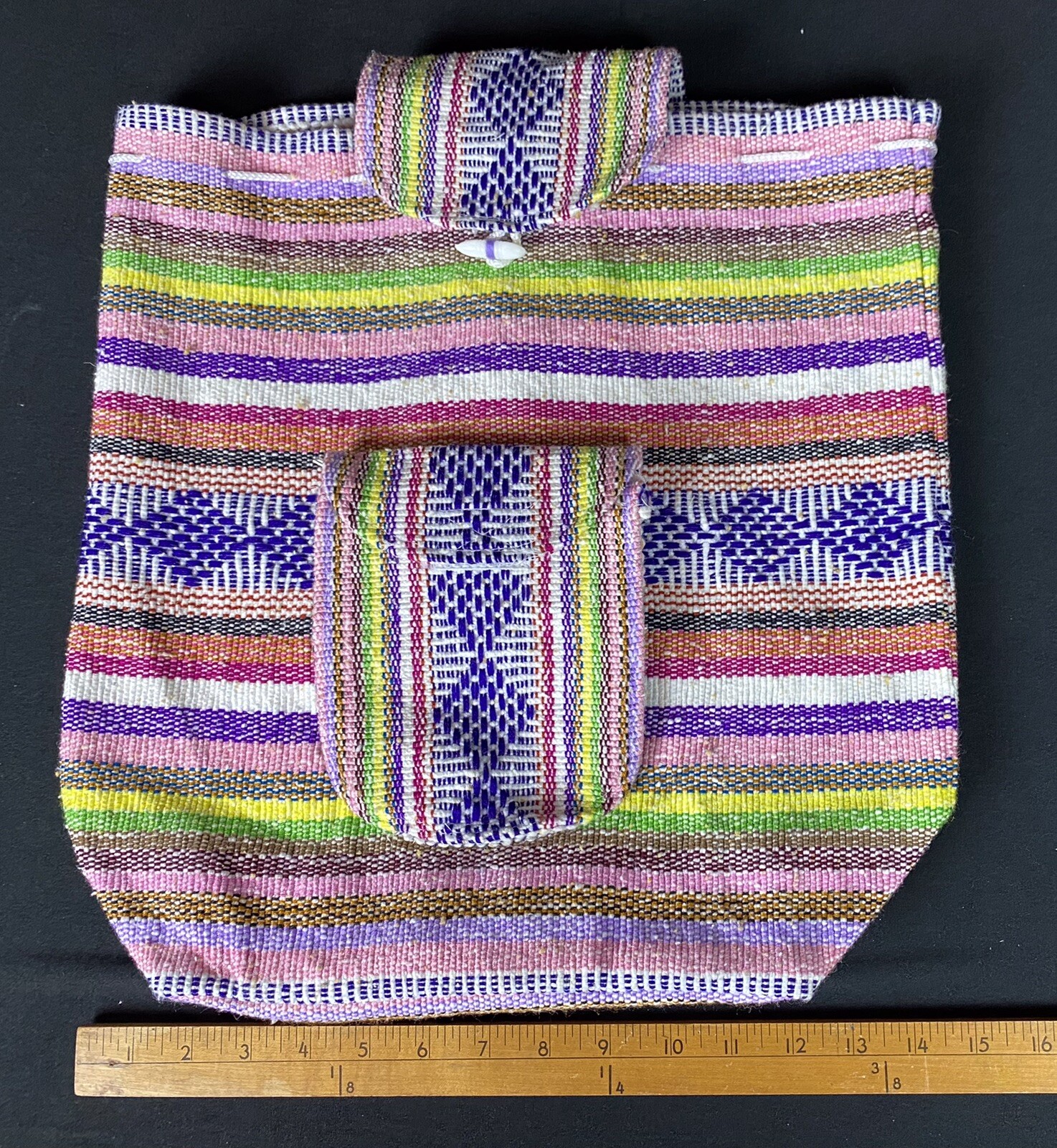 Boho Multicolor Medium Drawstring Travel Backpack… - image 6