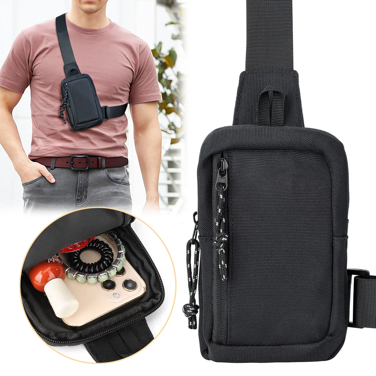 Luxury Brand Waist Bag for Men Bags Designer Fanny Pack Multifunction Sling  Crossbody Bags Chest Bags Short Trip Waist Pack