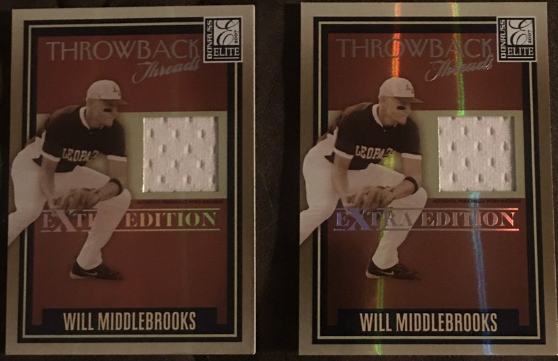 Lot Of (2) 2007 Donruss Elite Throwback Will Middlebrooks RC Auto Jersey /500