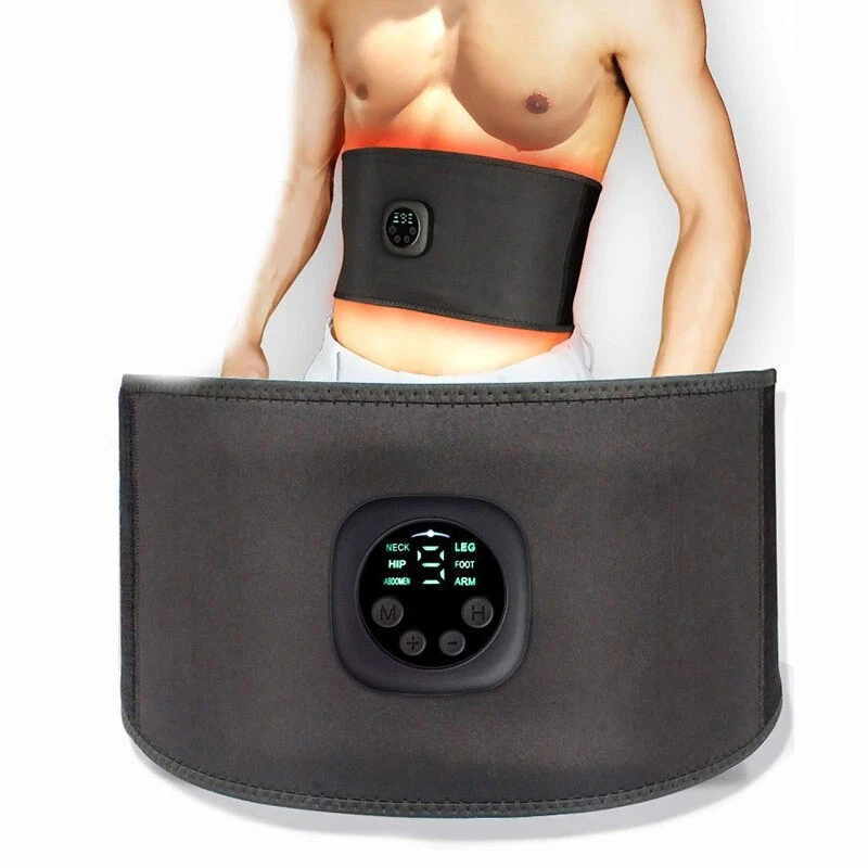 EMS Electric Abdominal Body Slimming Belt Waist Band Lose Weight Fat Burn Fitnes