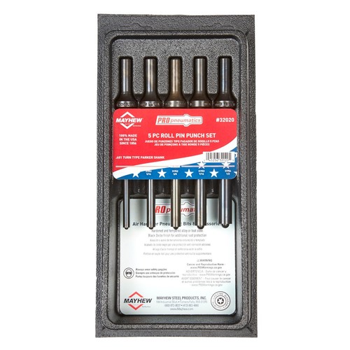 5 Pc. Pneumatic Pilot Punch Set MAY-32020 Brand New!