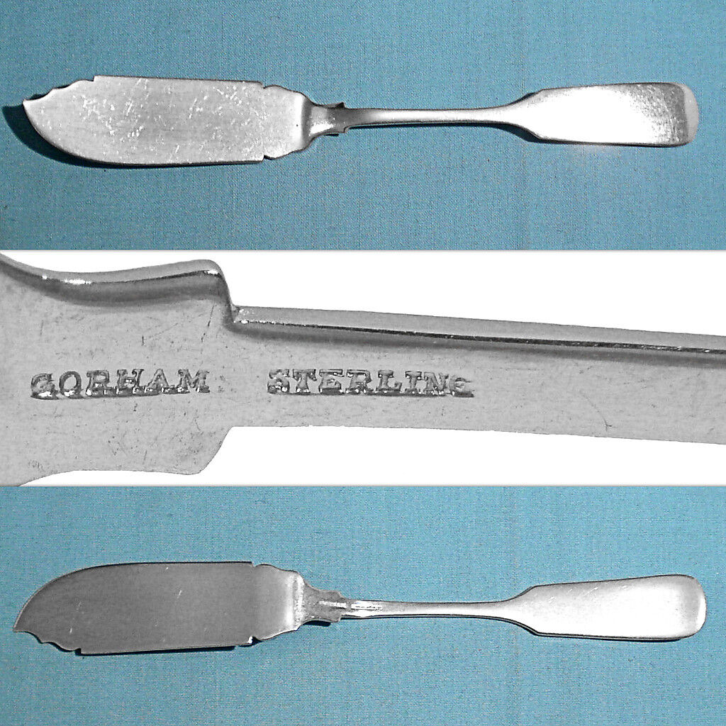 GORHAM STERLING FLAT HANDLE MASTER BUTTER KNIFE ~ OLD ENGLISH TIPT ~ NO MONO