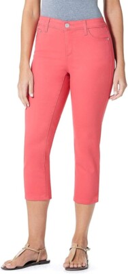 Womens Bandolino Selene Capri Skinny Fit Roseglow Pink Size 4