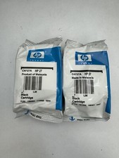 2 pack OEM HP 27 Ink C8727AN Black two Combo Twin Cartridge Genuine Exp 13-16