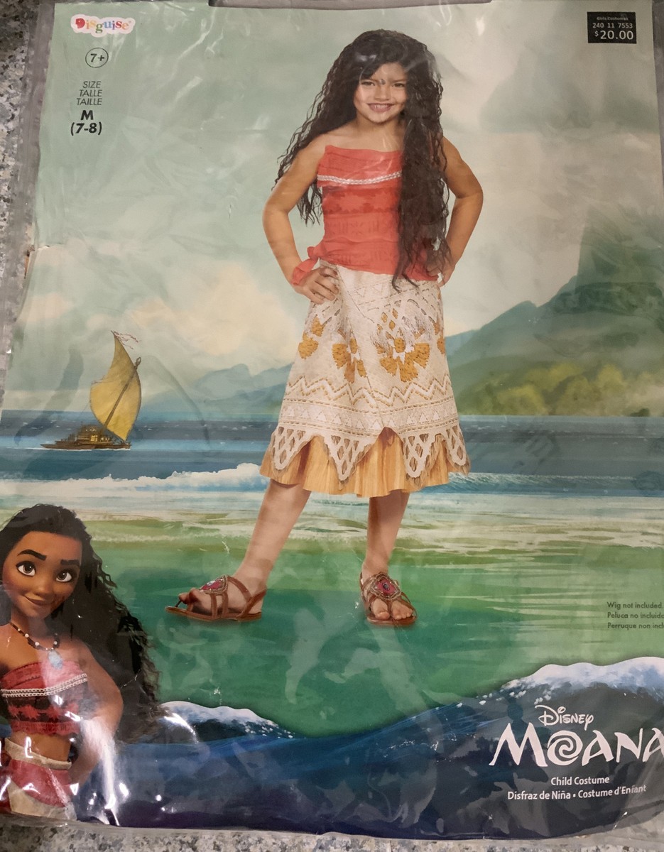 Disguise Girls' Disney Princess Moana Costume (Size Medium 7-8)