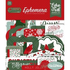 Crafts EP Die Cuts Christmas Salutations 2 Santa Claus Holly Jolly Merry Dec 25