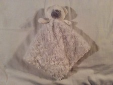 Little Beginnings White Teddy Bear Comforter Blanket Blankie Plush Toy Baby