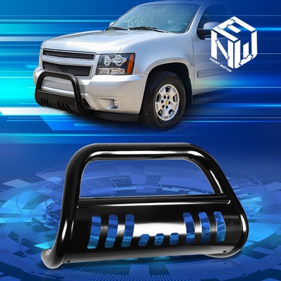 For 07-14 Silverado Sierra 1500 3'' Black Bull Bar Brush Push Bumper Grille Guard