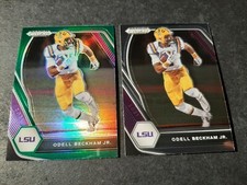 2021 Panini Prizm Draft Picks Odell Beckham JR #61 Green Prizm/Basw #61 LSU