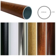 Rohr Aluminium eloxiert foliert Edelstahl Optik Schwarz Weiss Alu Profil Rohr