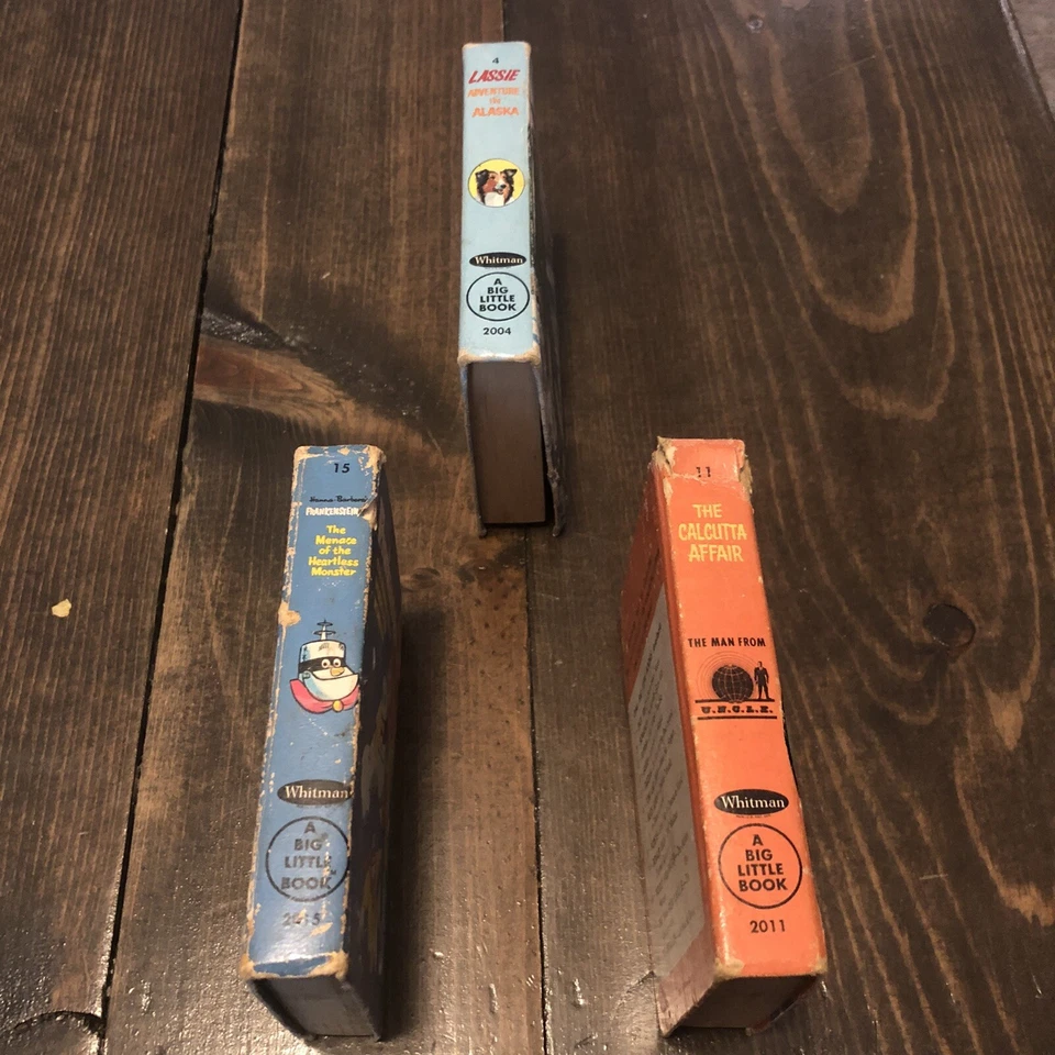 Lot of 3 Whitman Children’s A Big Little Books Lassie Frankenstein Calcutta Read Foto 2 de 4