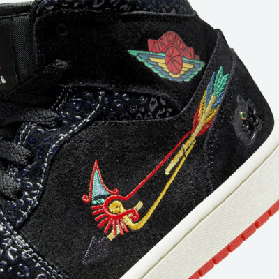 Nike Air Jordan 1 Mid SE Siempre Familia Black Red DN4904 001 Mens