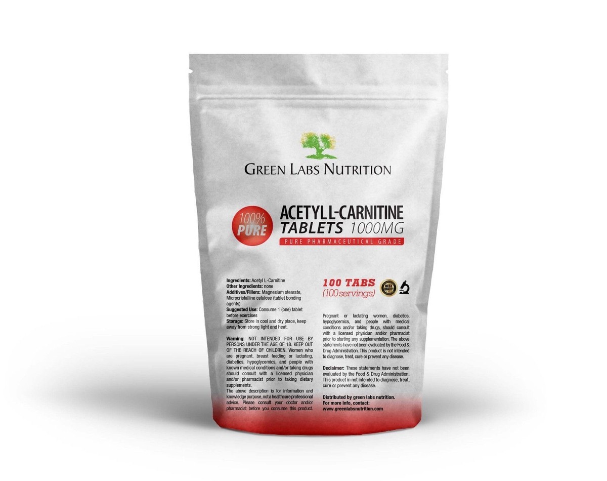 Acetyl L-Carnitine 1000 mg Tablets – High Strength, Focus, Energy, Brain  Support