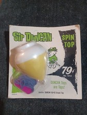Sir Duncan Spin Top, No. 1313, Yellow, Duncan, NIB, NOS, Vintage