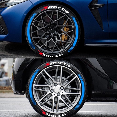 For 15'-22'' Tires Font Tall Permanent Tire Lettering SPORTS BLUE Sticker  - Picture 2 of 5