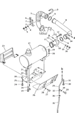 Muffler Silencer Tube 206-01-58271 for Komatsu  PC240-5 PC210-5 PC240NLC-5K