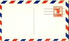UXC4 Mint, 1963 Air Mail, Postal card, 6c Bald Eagle
