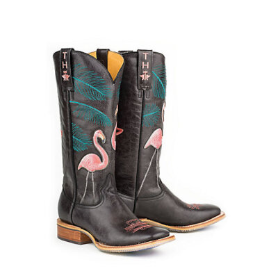 Tin Haul Boots Tin Haul Ladies Flamingo Square Toe Boots