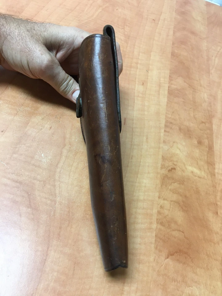 Revólver vintage marca pelirroja funda de cuero marrón 205 DB 5 mano derecha 5" Foto 2 de 4