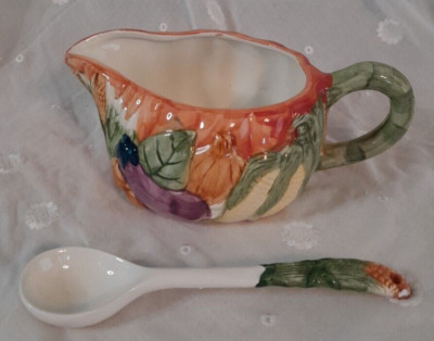Vintage Rare Ceramic Harvest Gravy Boat ABC Item #56400 New in Box