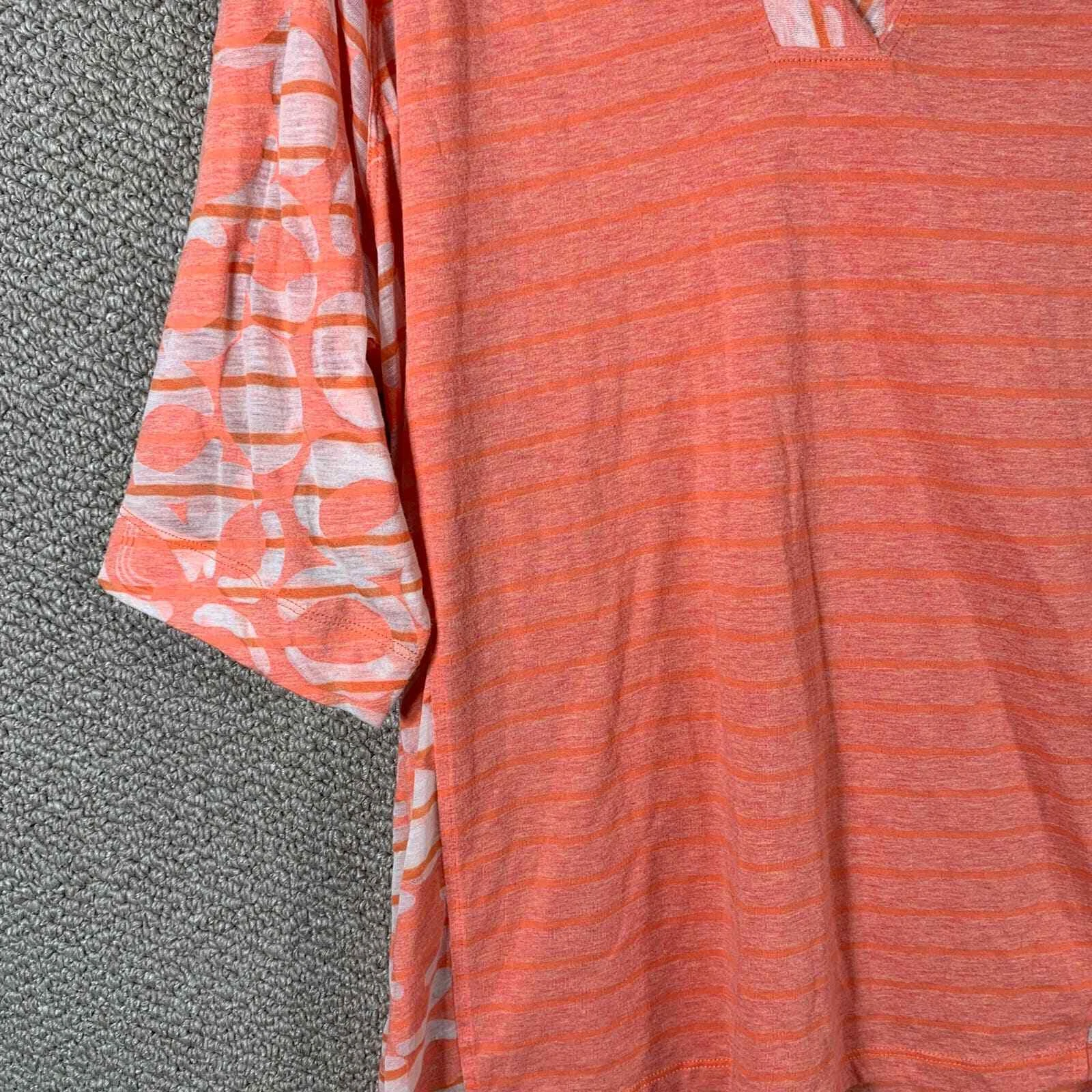 lole striped short sleeves hooded sheer casual shirt