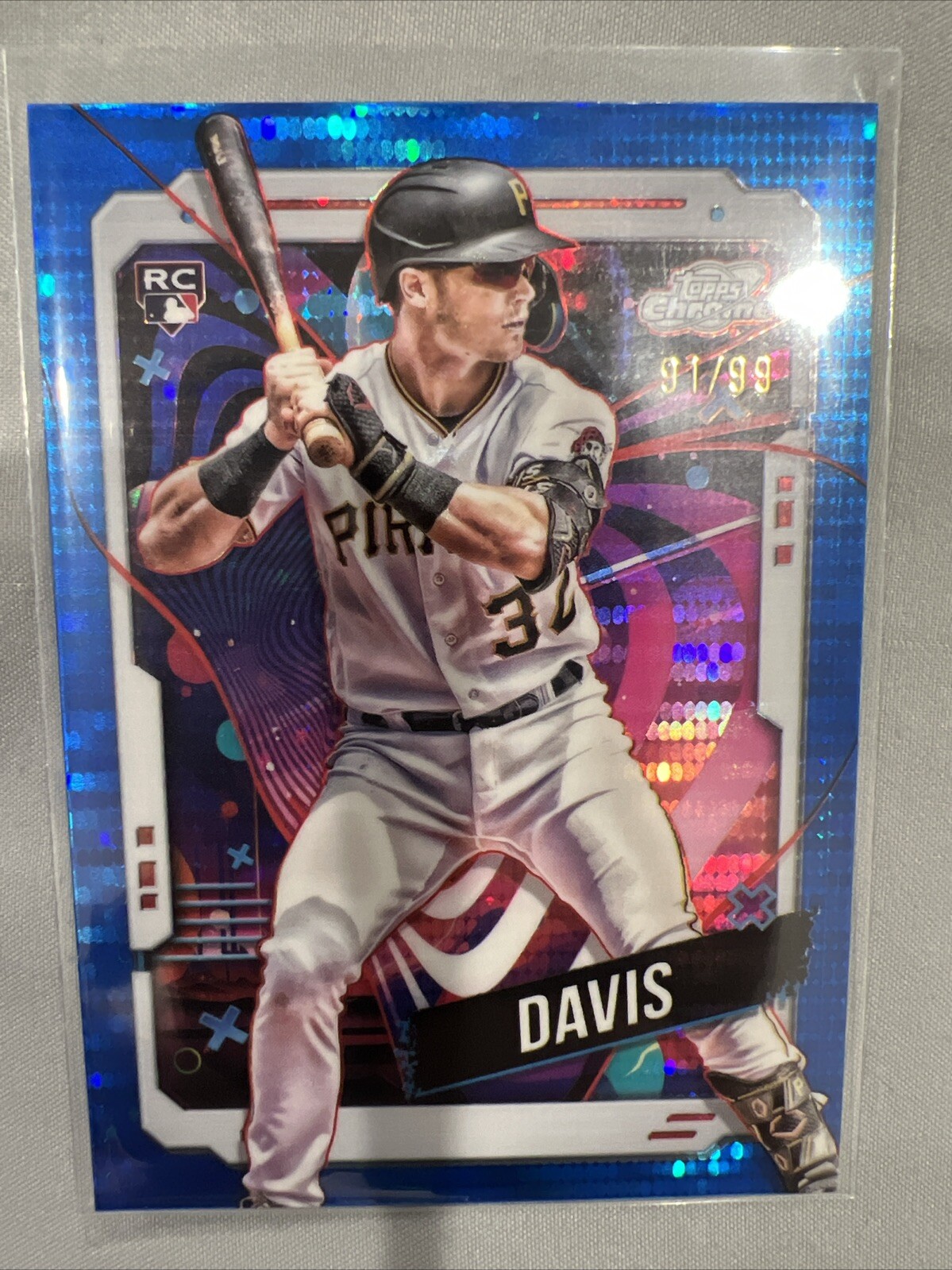 2024 Topps Chrome Cosmic Henry Davis Blue Moon Refractor#/99 RC Pirates Rookie🔥