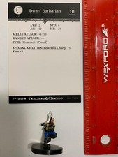 D D Minis - Dwarf Barbarian w/Card - Dragoneye 18/60 - C - WotC