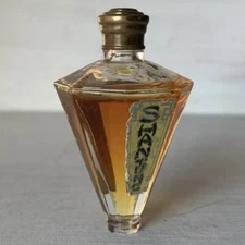 RARE Vintage Shantung Perfume Glass Miniature Bottle Octagon 8 Sided Cone MCM